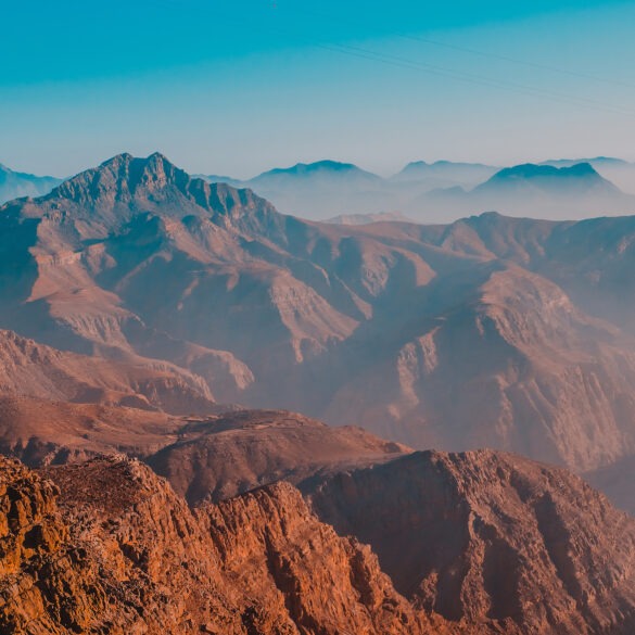 Jebel Jais in Ras Al Khaimah on the Hajar Mountain Range