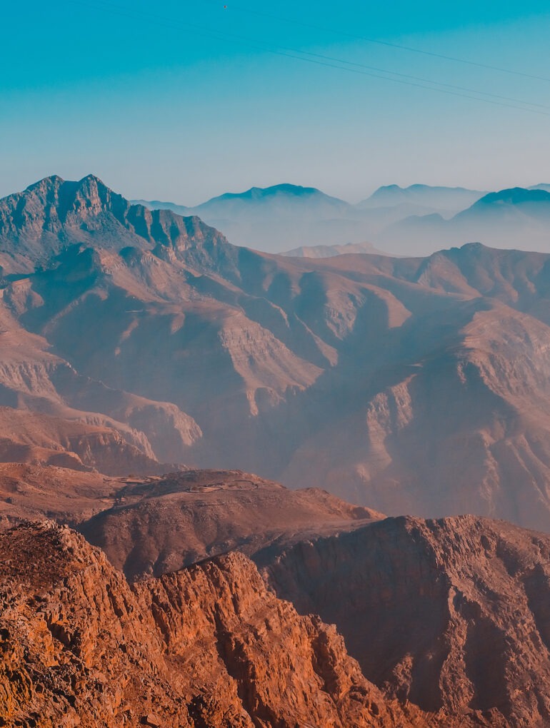 Jebel Jais in Ras Al Khaimah on the Hajar Mountain Range