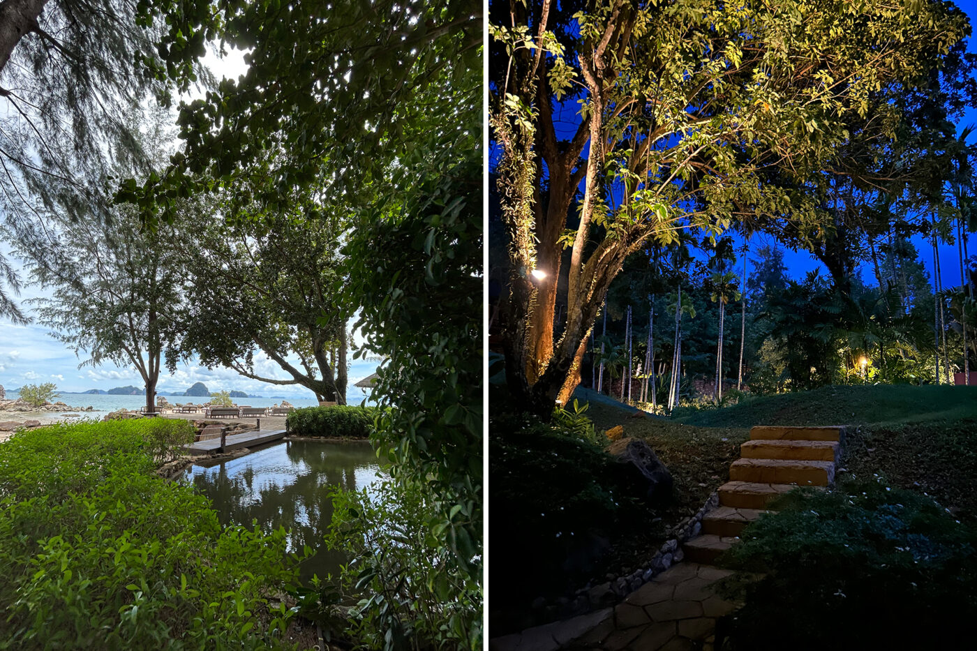 Phulay Bay Ritz-Carlton Reserve gardens in Krabi in Thailand