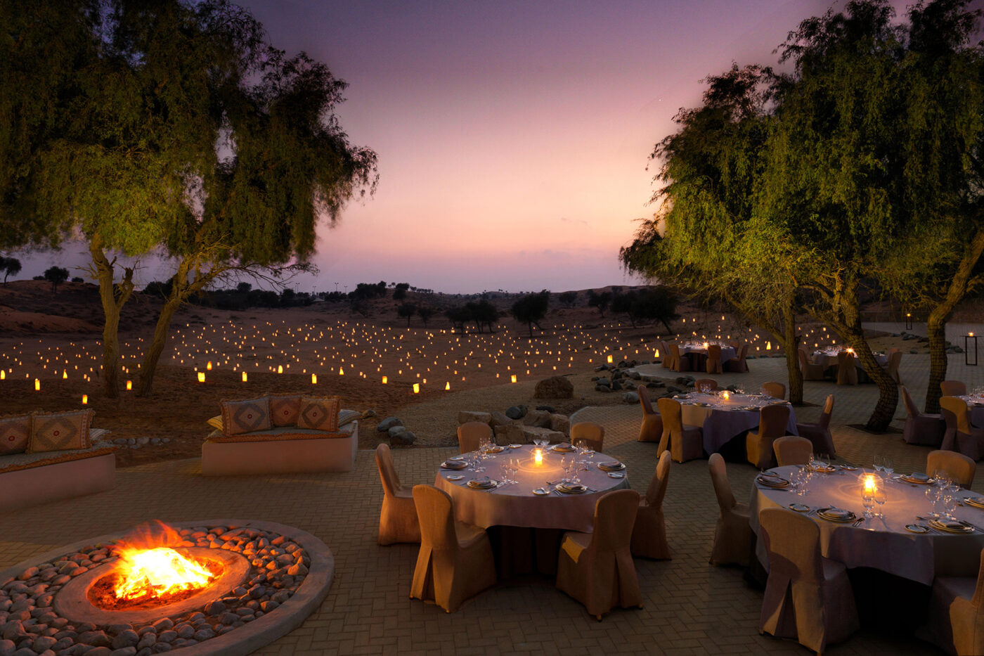 Kan Zaman desert restaurant at Ritz-Carlton Ras Al Khaima Al Wadi Desert
