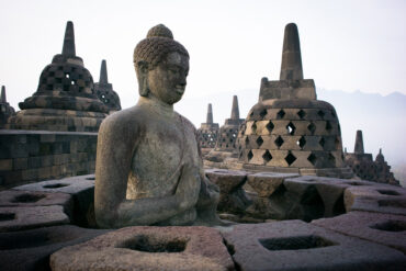 Borobudur temple in Central Java in Indonesia