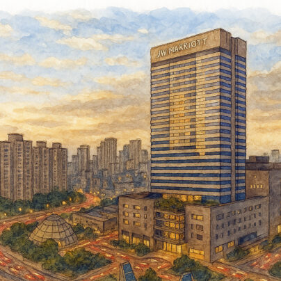 Illustrated sketch of JW Marriott Hotel Seoul