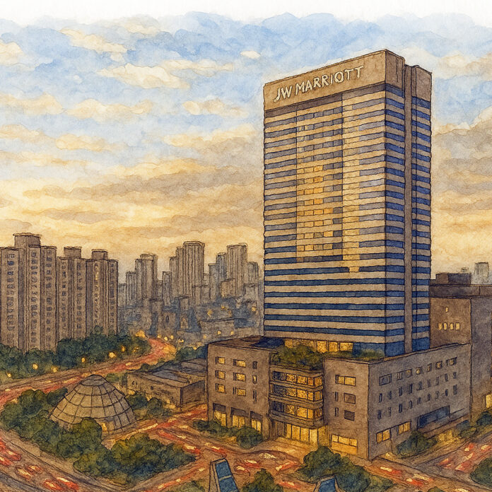 Illustrated sketch of JW Marriott Hotel Seoul
